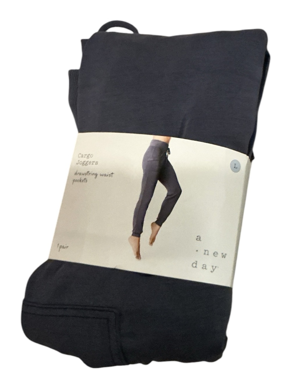 A New Day Cargo Joggers - Soft Navy / Dark Grey - Size L - NWT